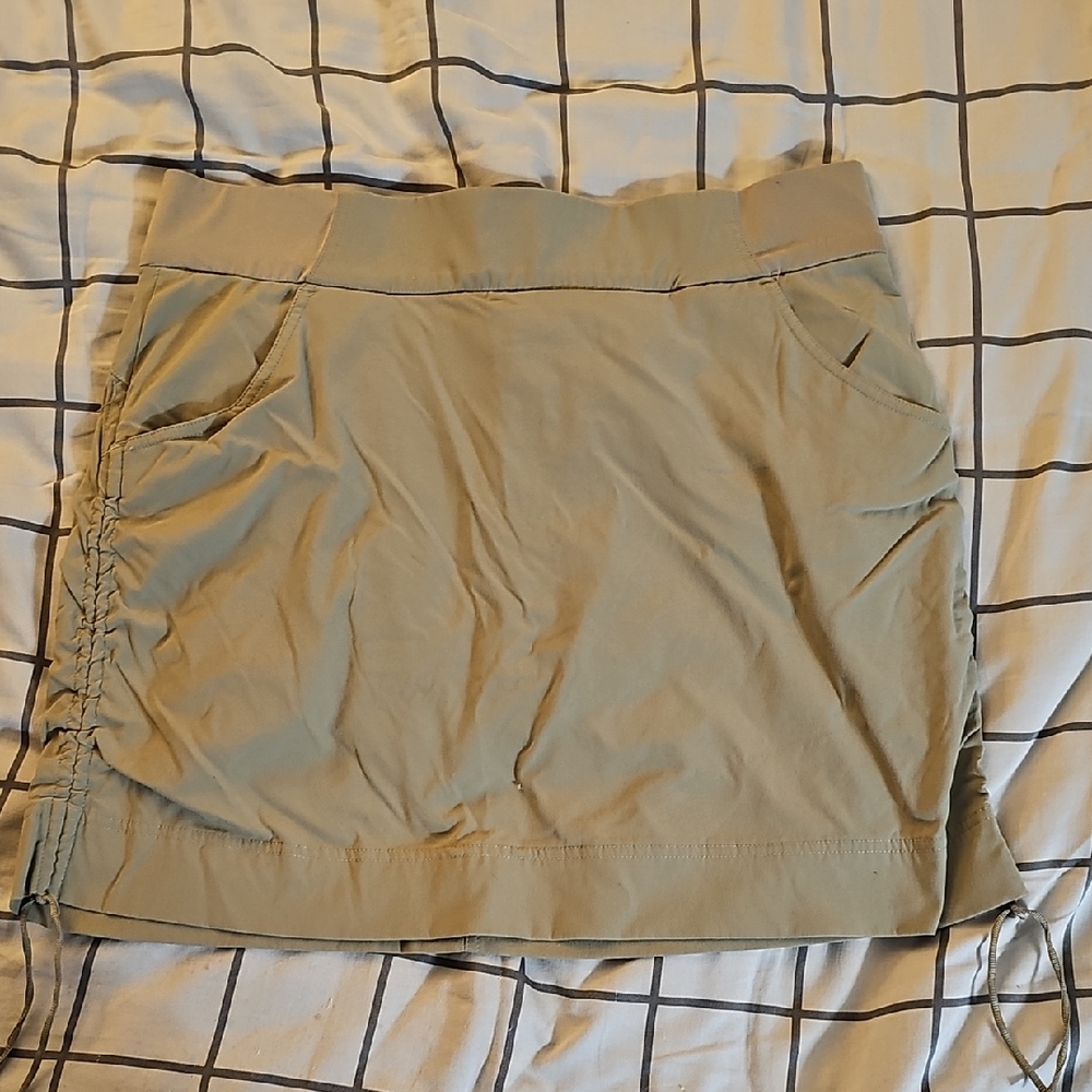 Tan Skirt with Side Lace Detail
